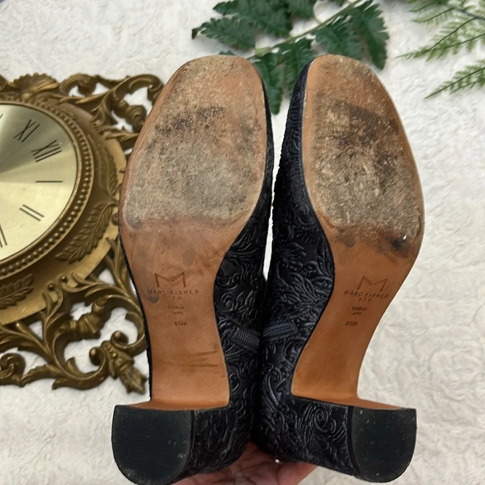 Marc Fisher Paisley Gray Velour Booties